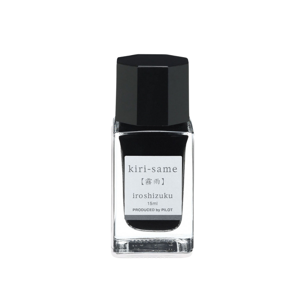 Pilot Iroshizuku 15 ml Ink Bottle - Kiri-same (Misty Rain Gray) — bottle front