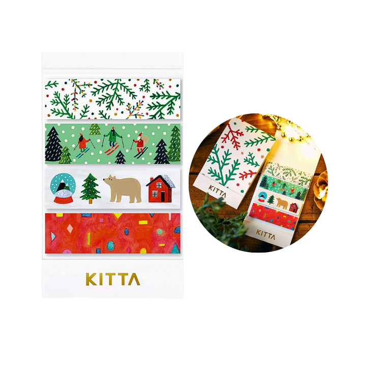 KITTA Limited Edition Masking Tape - Christmas — roll front