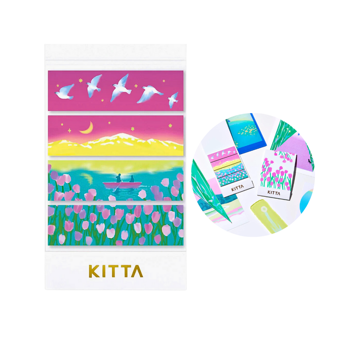 KITTA Masking Tape - Lake — roll front