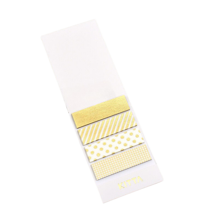 Kitta Washi Tape - Gold Mix — pattern detail