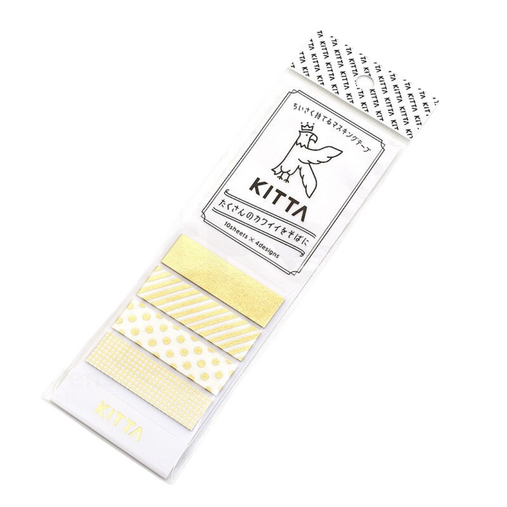 Kitta Washi Tape - Gold Mix — roll front