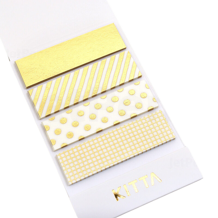 Kitta Washi Tape - Gold Mix — applied on surface