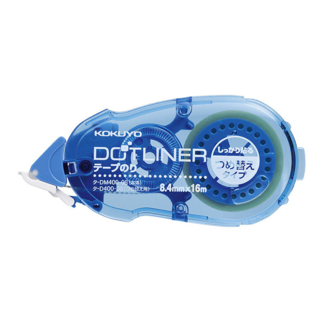 Kokuyo Dotliner Tape Glue Refill Strong Adhesive - Blue — roll front