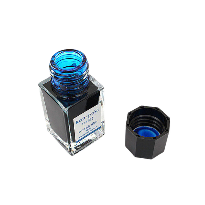 Pilot Iroshizuku 15ml Ink Bottle - Kon-peki (Deep Blue) — cap detail