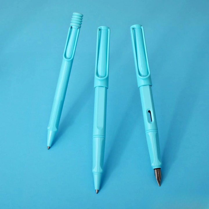 LAMY Safari Deelite Rollerball Pen -  Aqua Sky (Special Edition) — flat lay