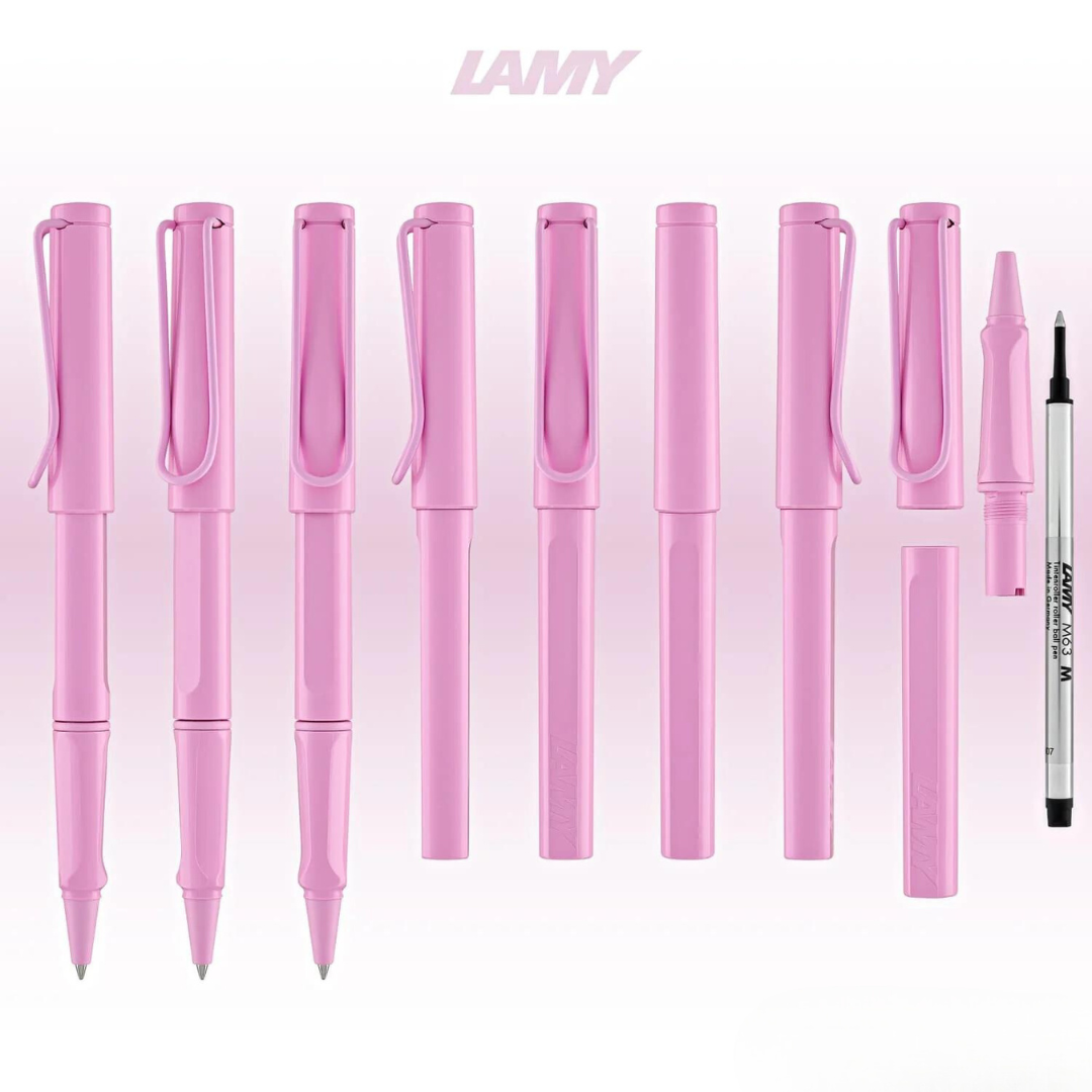 LAMY Safari Deelite Rollerball Pen in Light Rose (Special Edition) — Lamy rollerball pen — fluid gel ink writing instrument, at Cityluxe Singapore