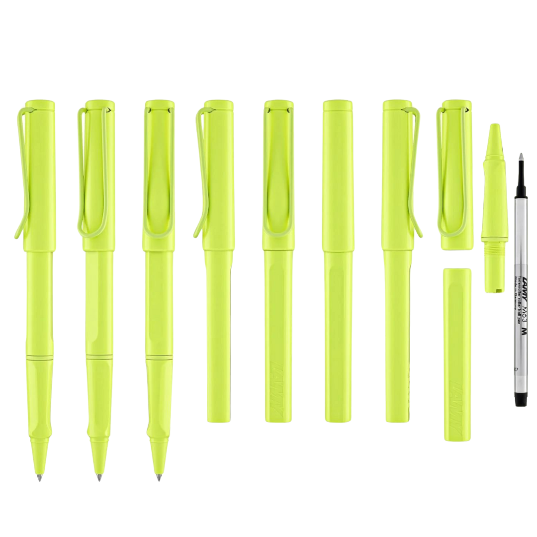 LAMY Safari Deelite Rollerball Pen in Spring Green (Special Edition) — Lamy rollerball pen — fluid gel ink writing instrument, at Cityluxe Singapore