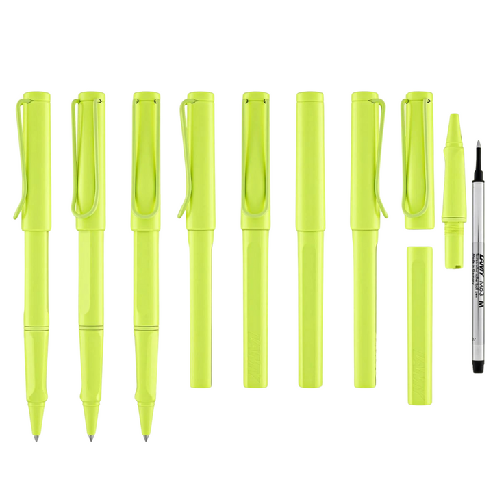 LAMY Safari Deelite Rollerball Pen in Spring Green (Special Edition) — Lamy rollerball pen — fluid gel ink writing instrument, at Cityluxe Singapore