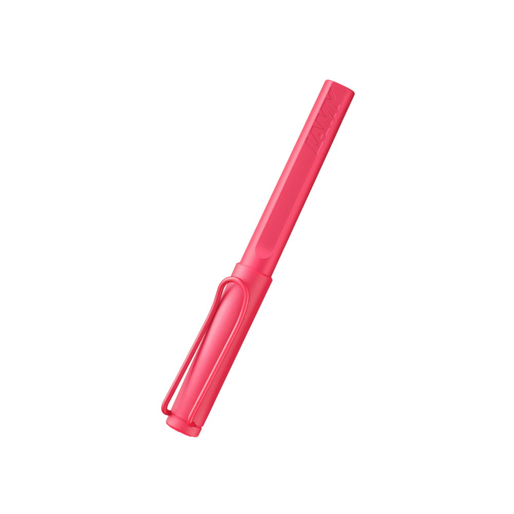 LAMY Safari Rollerball Pen in Sunset Coral — Lamy rollerball pen — fluid gel ink writing instrument, at Cityluxe Singapore