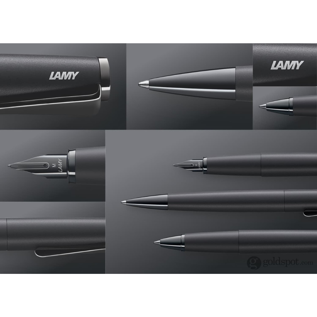 Lamy Studio Lx All Black Ballpoint Pen - Special Edition — writing at an angle