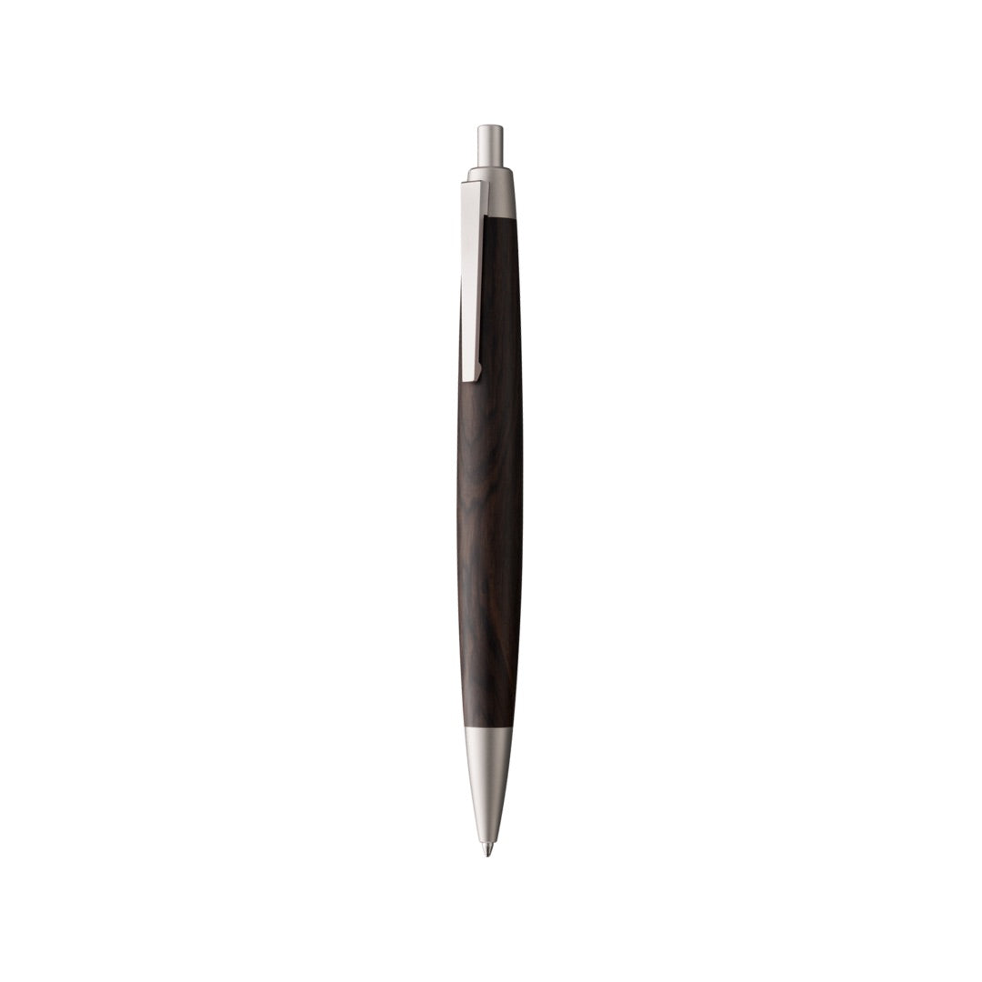 Lamy 2000 Ballpoint Pen Blackwood — uncapped with cap posted