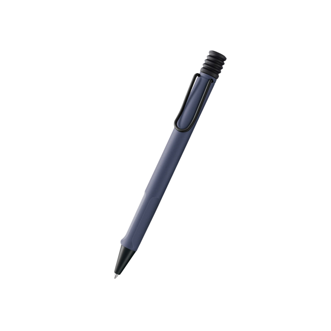 LAMY Safari Ballpoint Pen - Pink Cliff — uncapped with cap posted