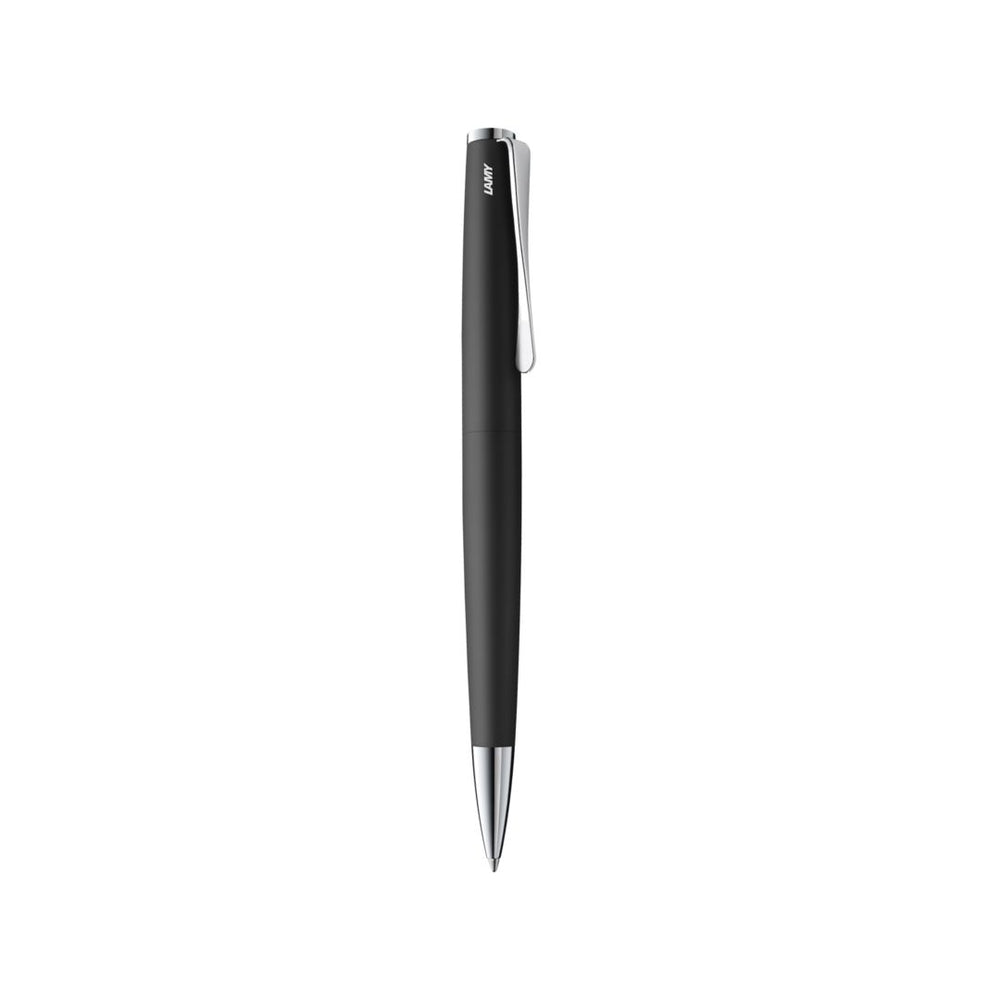 Lamy Studio Ballpoint Pen Black — uncapped with cap posted