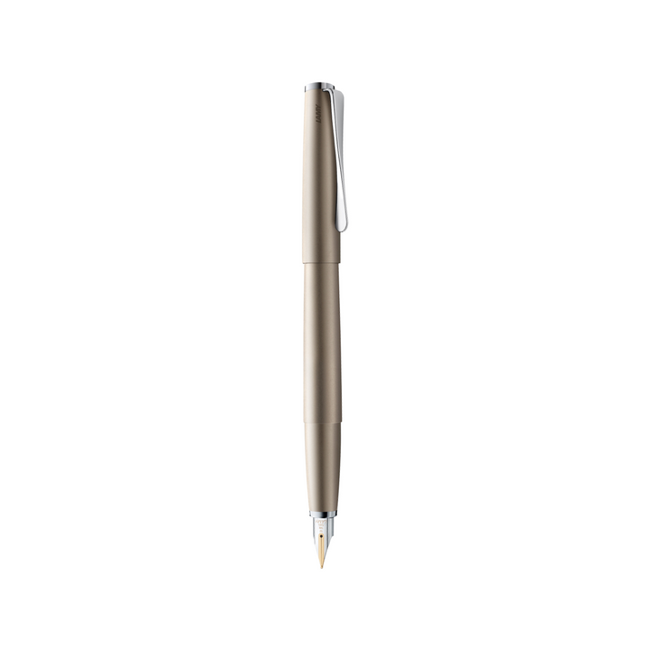 Lamy Studio Fountain Pen Palladium — uncapped with cap posted