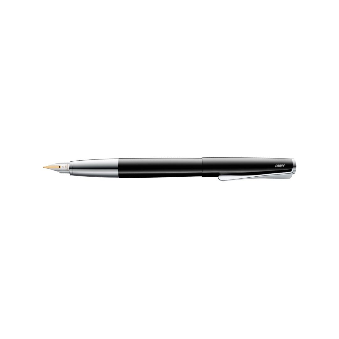 Lamy Studio Fountain Pen Piano Black — writing at an angle
