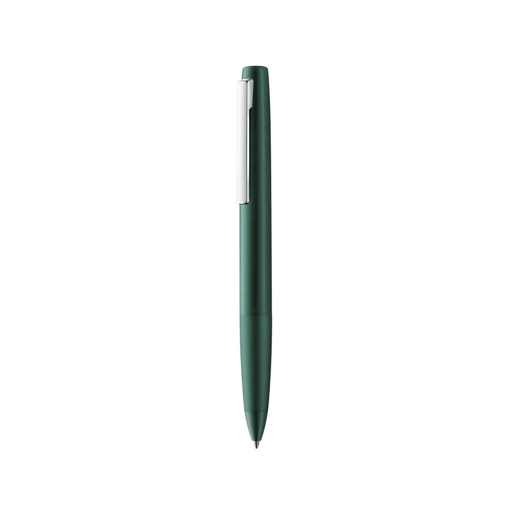 Lamy Aion Ballpoint Pen Darkgreen — uncapped with cap posted