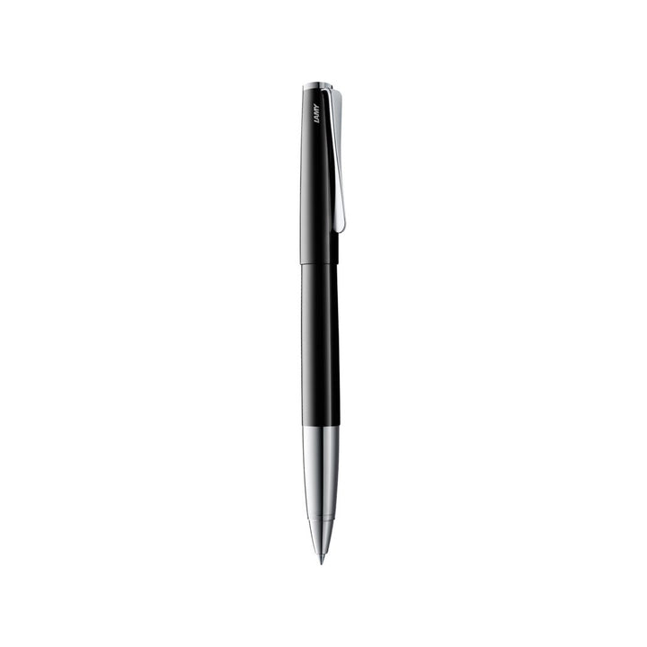 Lamy Studio Rollerball Pen Piano Black — uncapped with cap posted