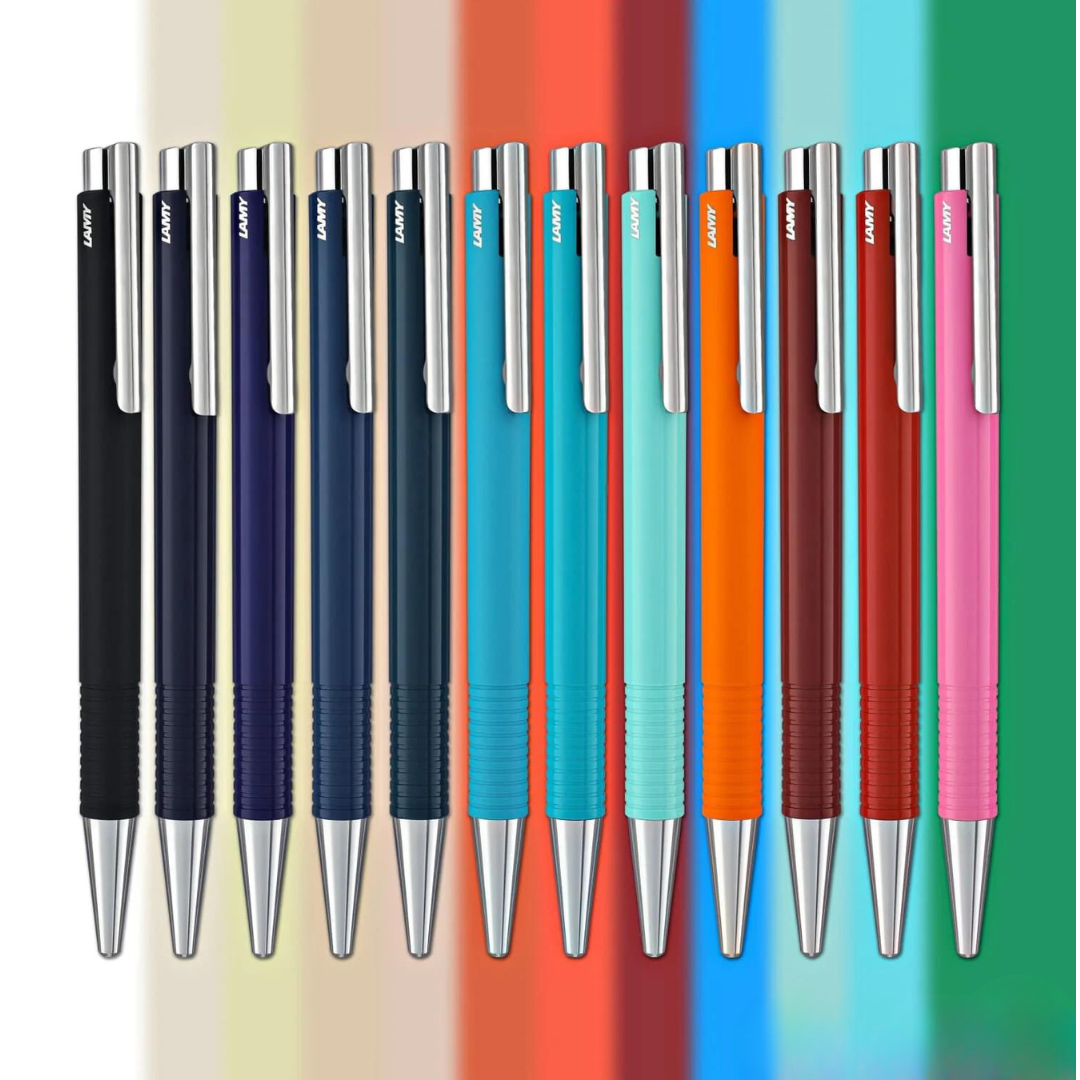 LAMY logo M+ Ballpoint Pen - Blue — flat lay