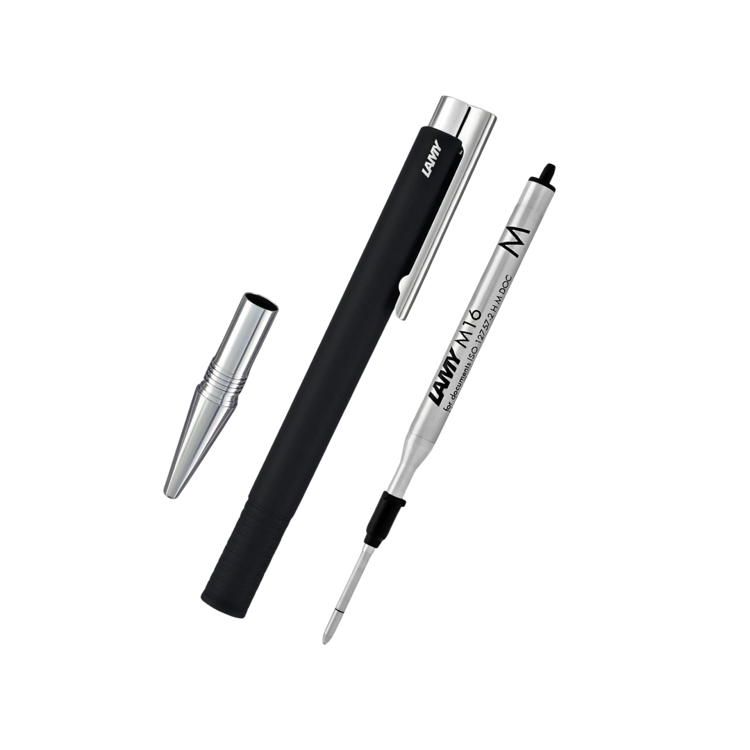 LAMY logo M+ Ballpoint Pen Black — Lamy ballpoint pen — reliable smooth-writing everyday pen, at Cityluxe Singapore