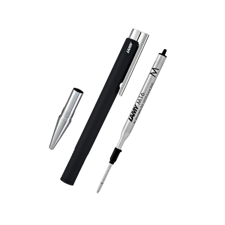 LAMY logo M+ Ballpoint Pen Black — Lamy ballpoint pen — reliable smooth-writing everyday pen, at Cityluxe Singapore