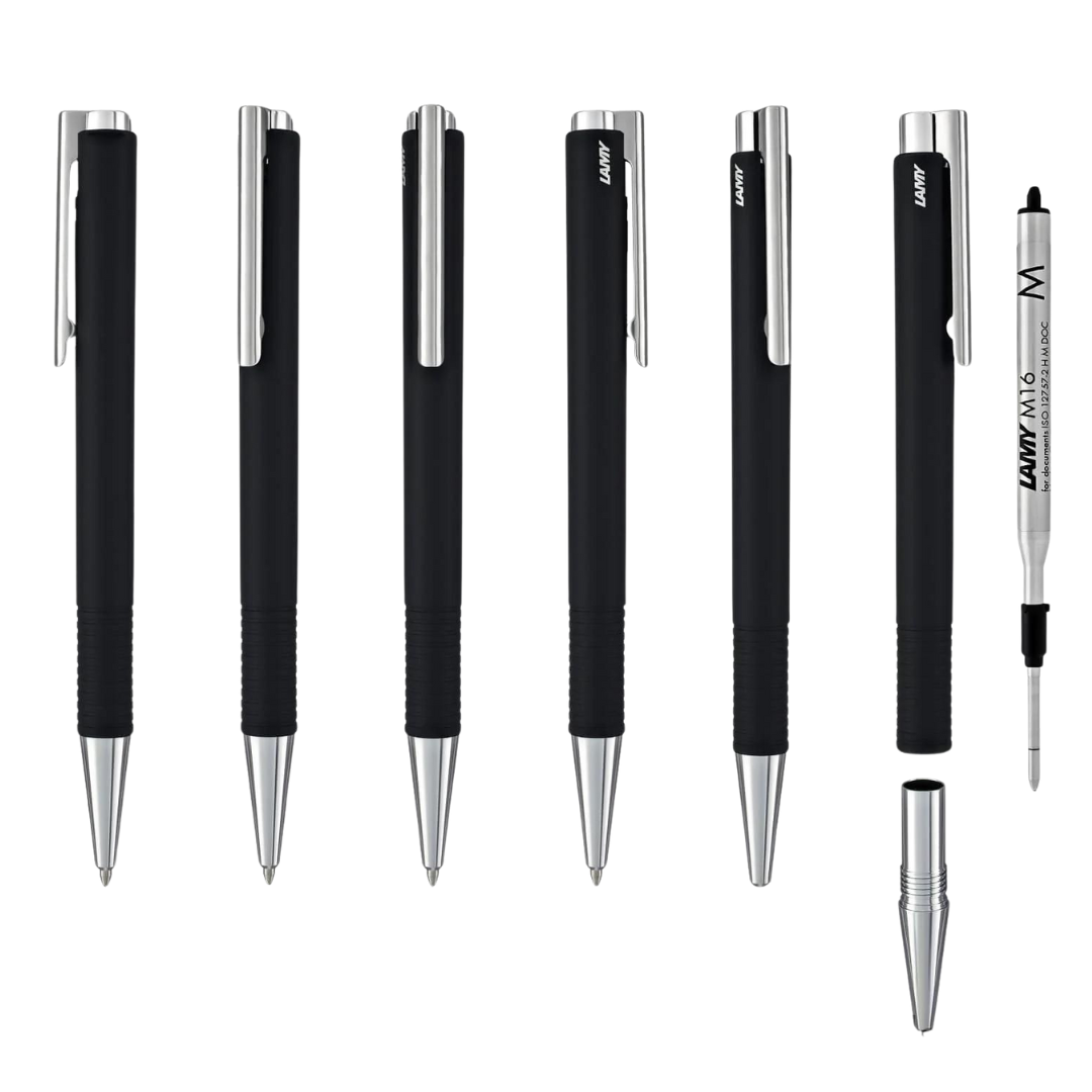LAMY logo M+ Ballpoint Pen Black — Lamy ballpoint pen — reliable smooth-writing everyday pen, at Cityluxe Singapore