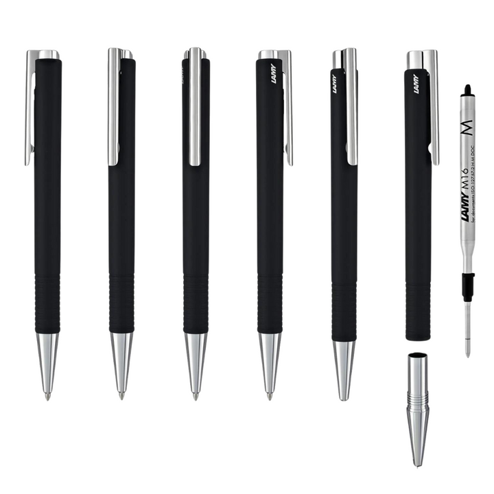 LAMY logo M+ Ballpoint Pen Black — Lamy ballpoint pen — reliable smooth-writing everyday pen, at Cityluxe Singapore