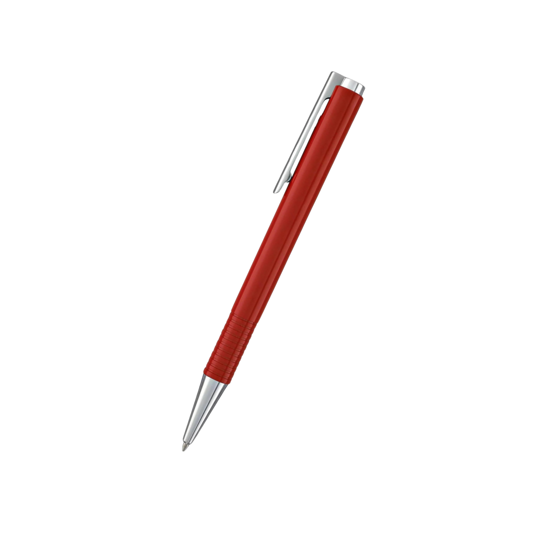 LAMY logo M+ Ballpoint Pen Red — writing at an angle
