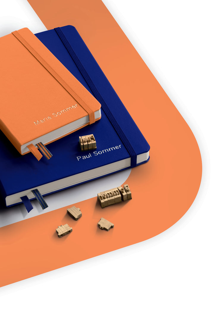 Leuchtturm1917 Recombine A5 Medium Hardcover Notebook - Plain / Apricot — size comparison