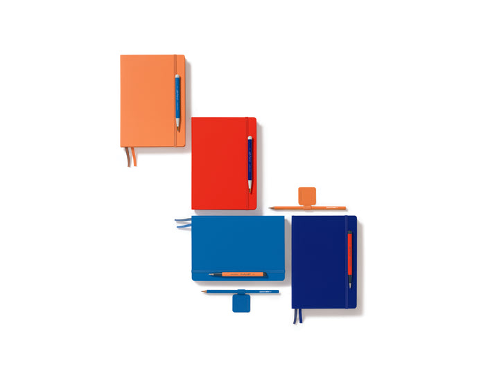 Leuchtturm1917 Recombine A5 Medium Hardcover Notebook - Dotted / Sky — flat lay