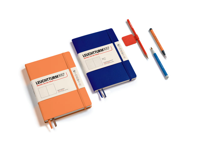 Leuchtturm1917 Recombine A5 Medium Hardcover Notebook - Dotted / Ink — flat lay