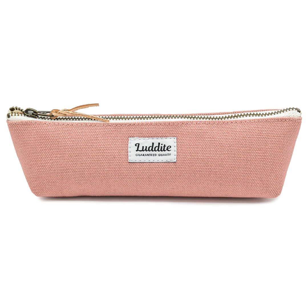 Luddite Kurashiki Canvas Pen Case S - Smoky Pink — capped