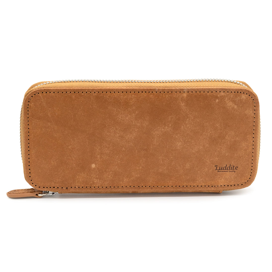 Luddite MAYA Roundzip Pencase Essential - Whisky Brown — capped