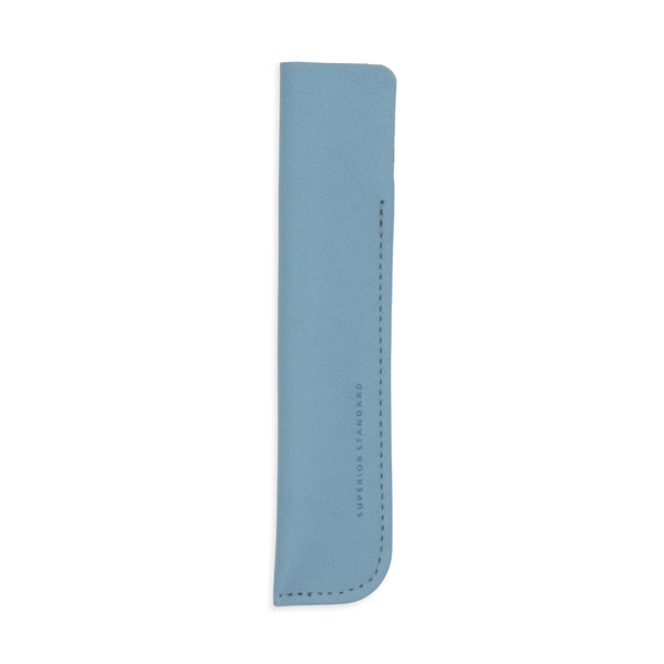 Luddite Superior Standard PU Leather Pen Holder - Blue Gray — capped