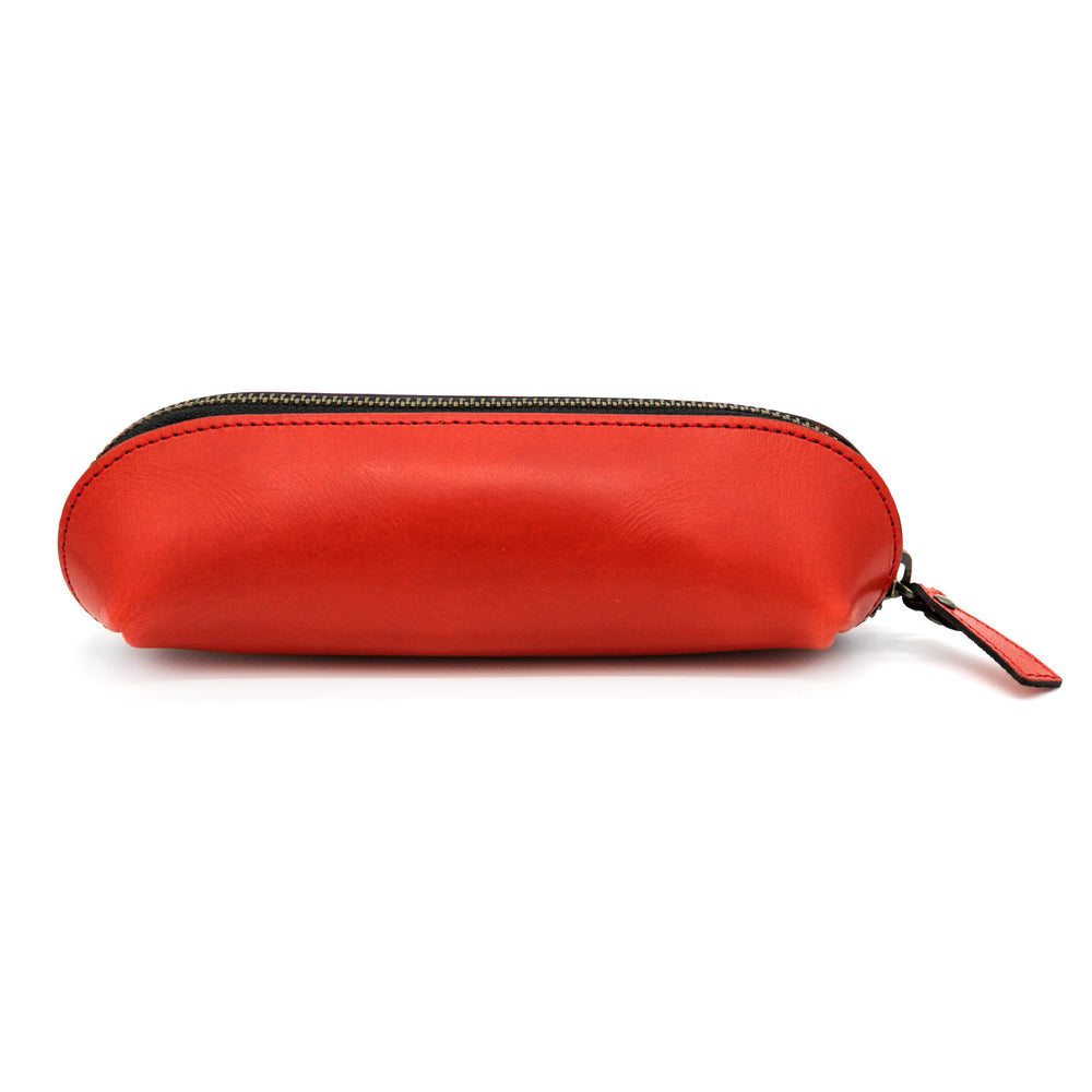 Luddite Trattoria Leather Pen Case - Red — lead extended