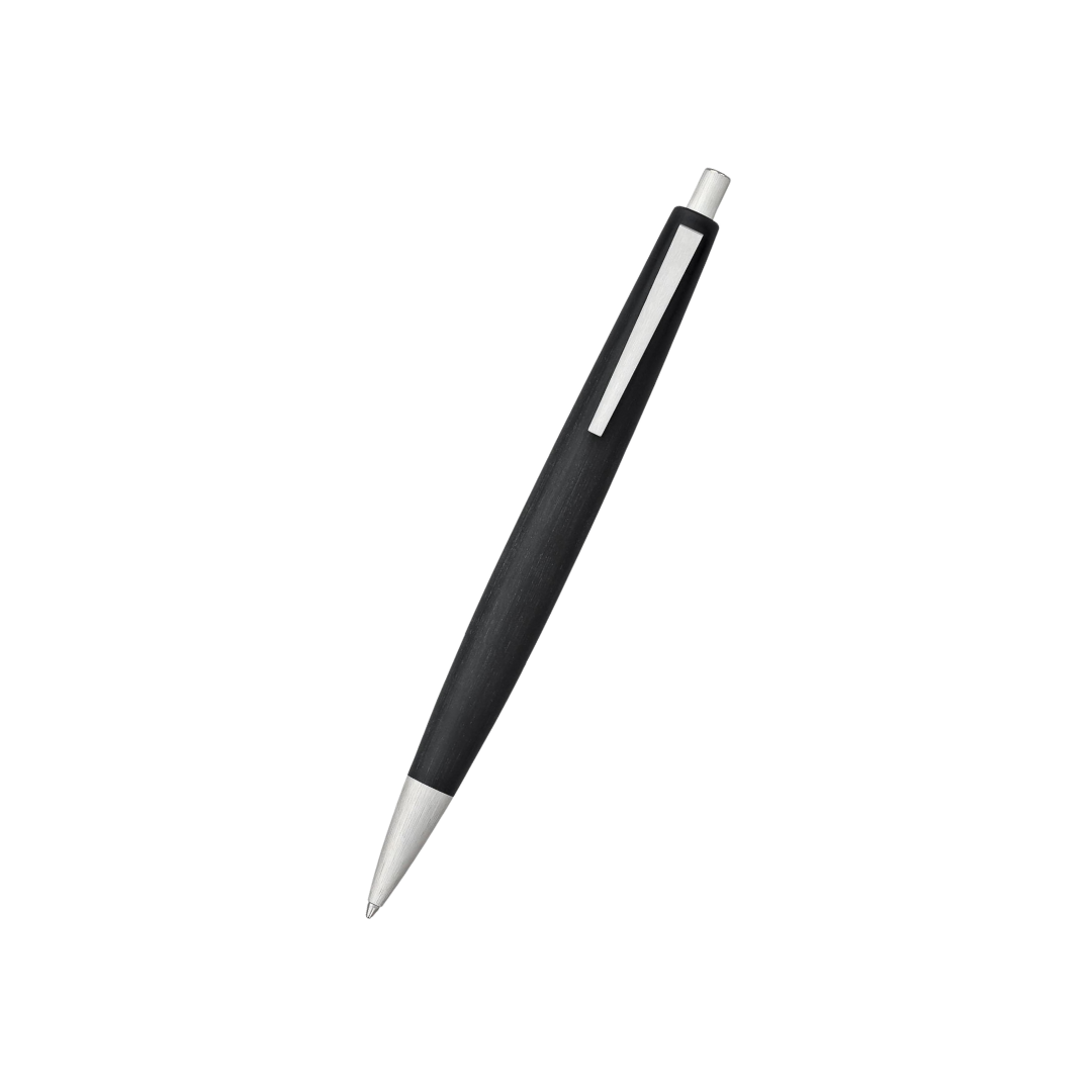Lamy 2000 Ballpoint Pen Black — uncapped with cap posted