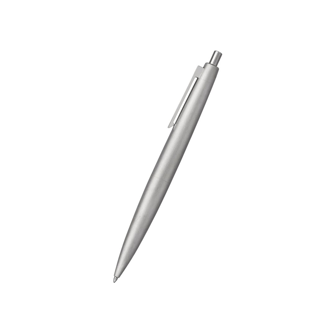 Lamy 2000 Ballpoint Pen Metal — uncapped with cap posted