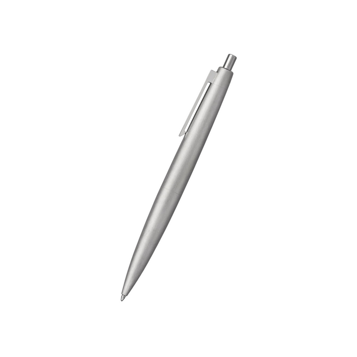 Lamy 2000 Ballpoint Pen Metal — uncapped with cap posted