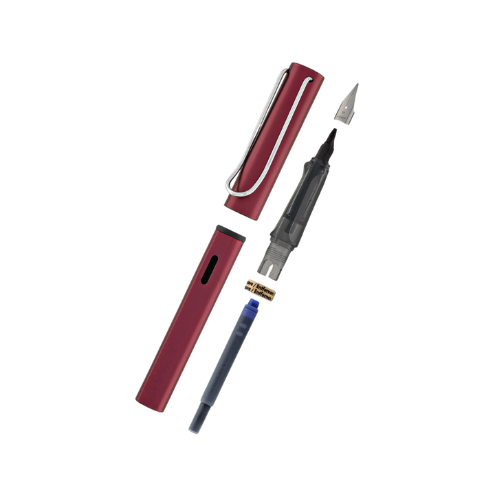 Lamy AL-Star Fountain Pen Black Purple — flat lay