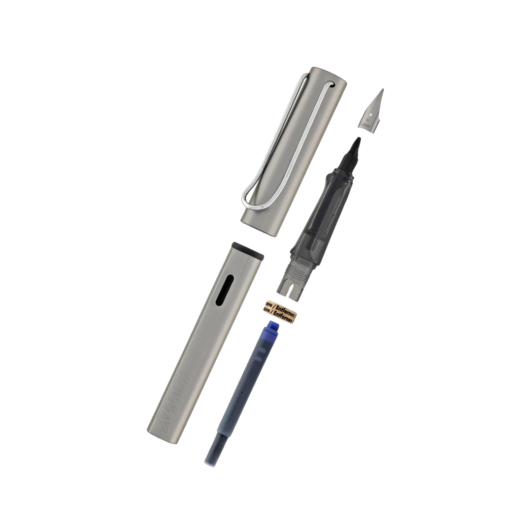 Lamy AL-Star Fountain Pen Graphite — flat lay
