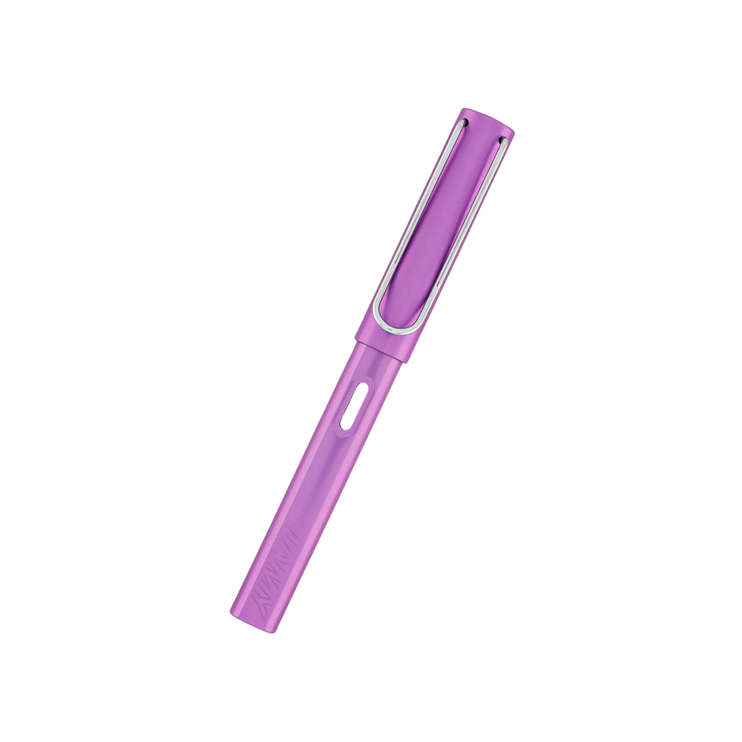 Lamy AL-Star Fountain Pen Lilac (Special Edition) — writing at an angle