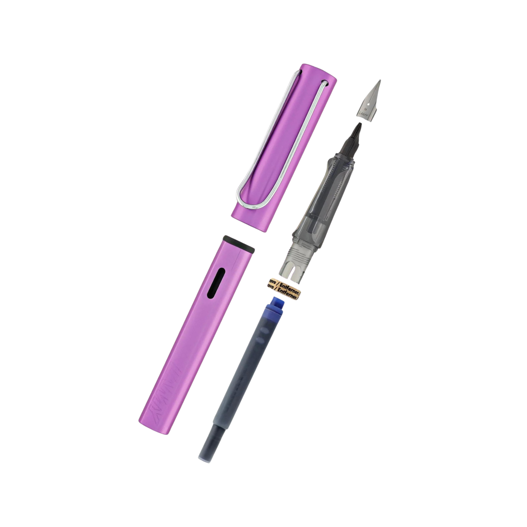Lamy AL-Star Fountain Pen Lilac (Special Edition) — flat lay