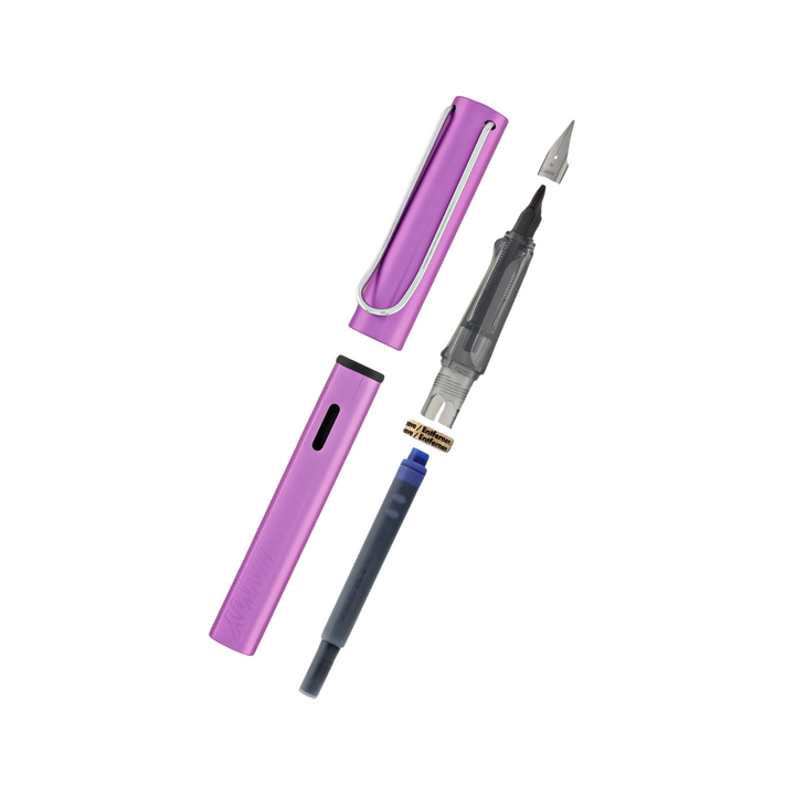 Lamy AL-Star Fountain Pen Lilac (Special Edition) — flat lay