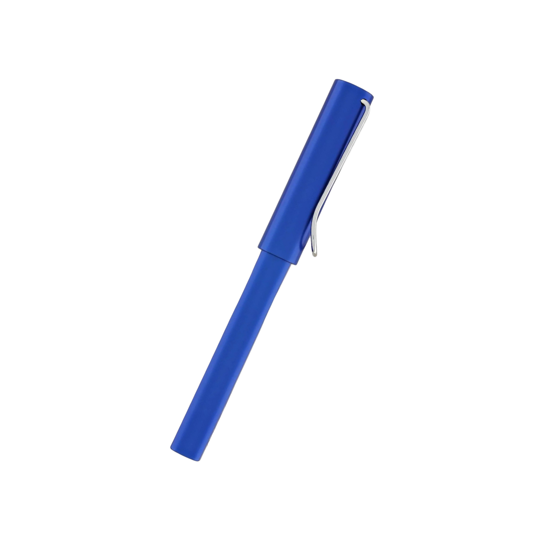 Lamy AL-Star Fountain Pen Ocean Blue — writing at an angle