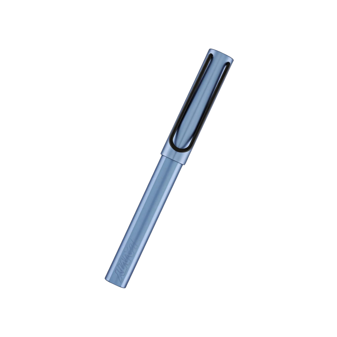 LAMY AL-Star Rollerball Pen - Aquatic — writing at an angle