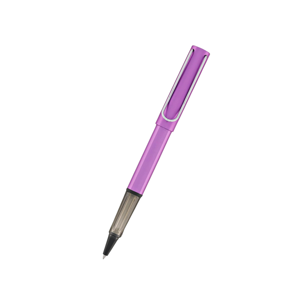 Lamy AL-Star Rollerball Pen Lilac (Special Edition) — uncapped with cap posted