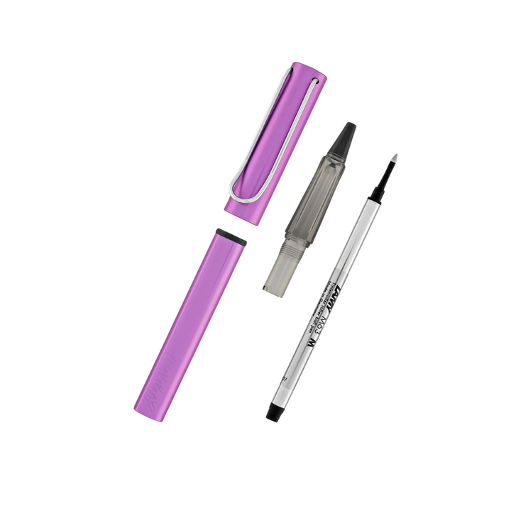 Lamy AL-Star Rollerball Pen Lilac (Special Edition) — flat lay
