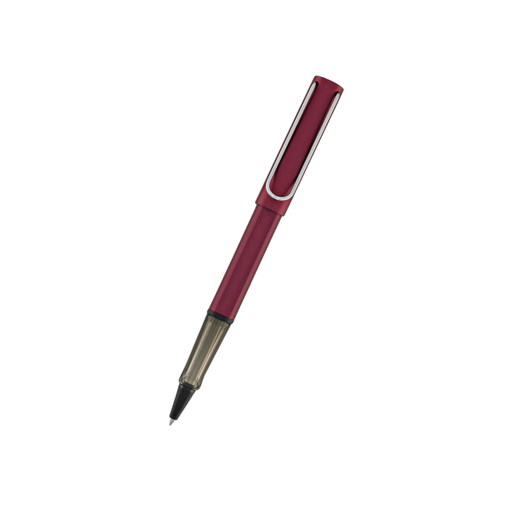 Lamy AL-Star Rollerball Pen Black Purple — uncapped with cap posted