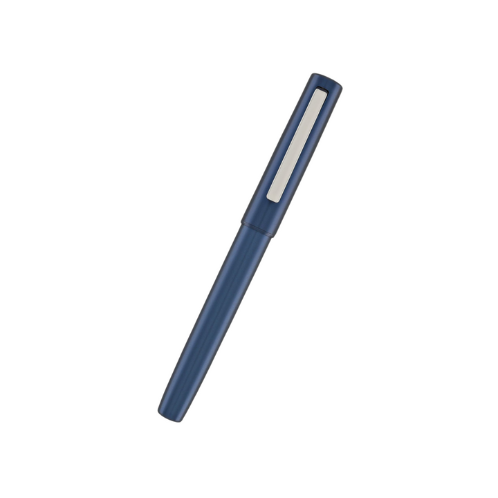 Lamy Aion Fountain Pen - Deep Dark Blue (Medium) — writing at an angle