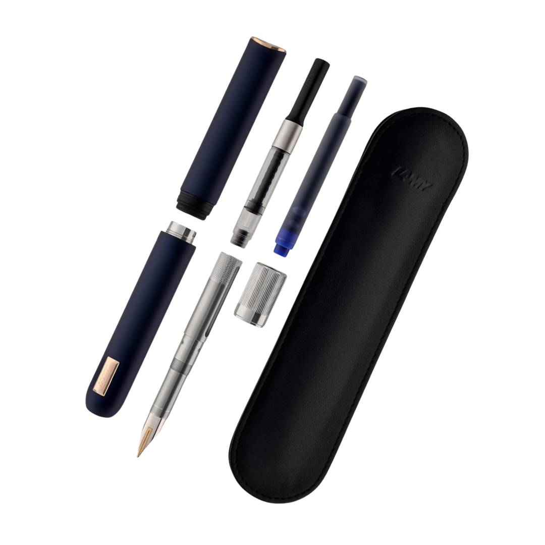 Lamy Dialog CC Fountain Pen Dark Blue — Lamy fountain pen — precision nib writing instrument, at Cityluxe Singapore stationery store