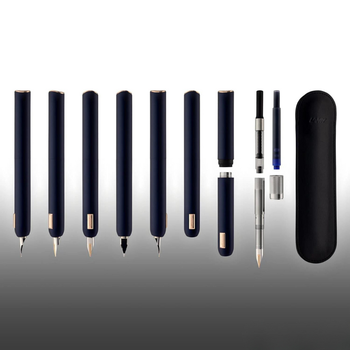 Lamy Dialog CC Fountain Pen Dark Blue — Lamy fountain pen — precision nib writing instrument, at Cityluxe Singapore stationery store